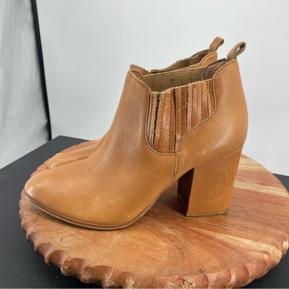 Kelsi Dagger Brooklyn west Tan Leather Ankle Boots Size 9 - Picture 3 of 8